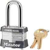 Master Lock 3KALF Outdoor Padlock with Key, 1 Pack