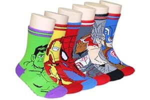 Marvel Super Hero Adventures Spider-Man Boys 6 pack Socks with Grippers (Kids)