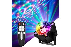 XJXTC Disco Ball Party Lights Sound Activated with Strobe Effect for Halloween Christmas Parties Birthday Karaoke Wedding Home Club Decor