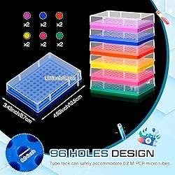 Kingdder 12 Pcs PCR Tube Rack for 0.2ml Micro-Tubes
