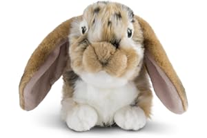 Living Nature Brown Dutch Lop Eared Rabbit Stuffed Animal | Fluffy Rabbit Animal | Easter Bunny | Soft Toy Gift for Kids | 10 inches