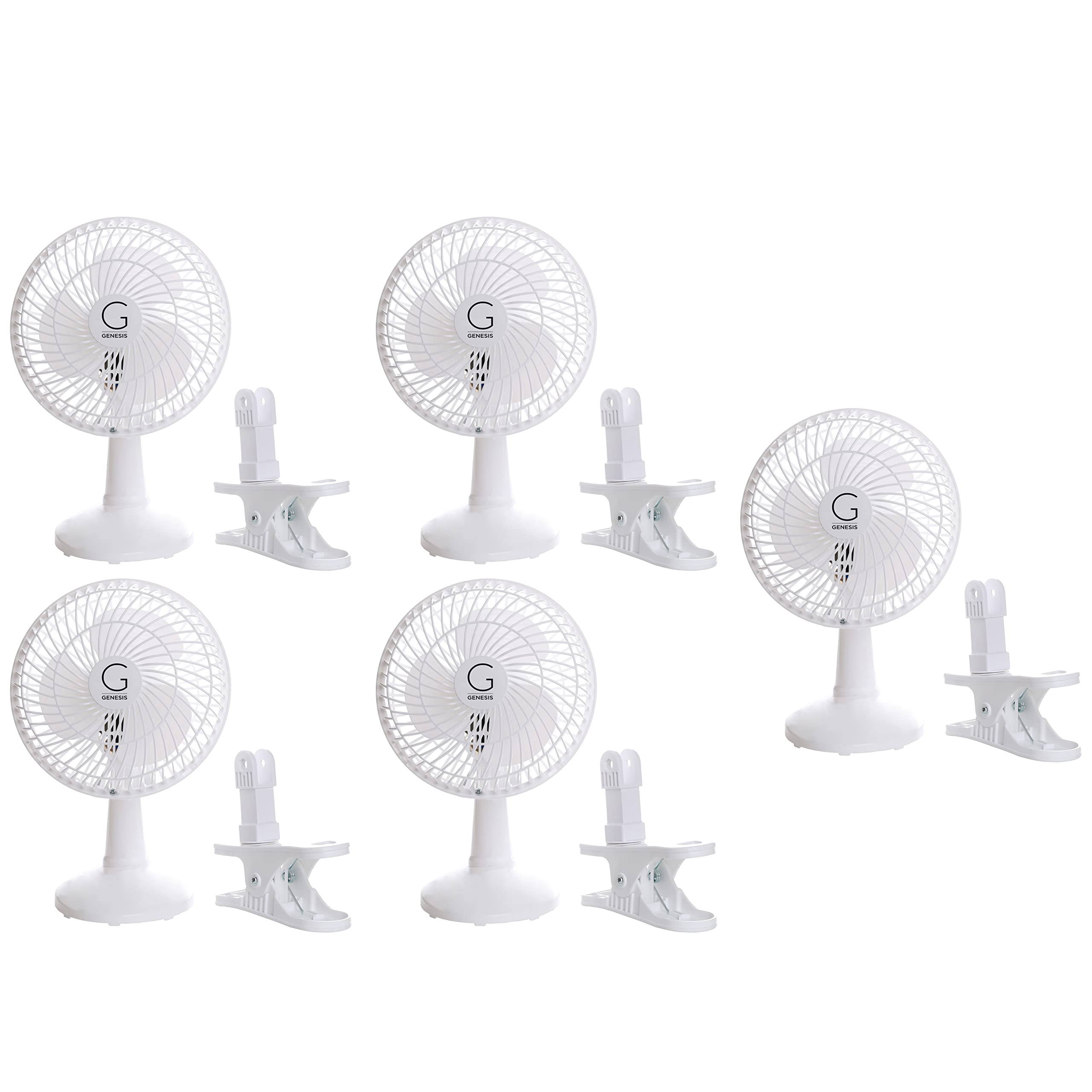 Photo 1 of Genesis 6-Inch Clip Convertible Table-Top & Clip Fan Two Quiet Speeds - Ideal For The Home, Office, Dorm, More White (A1CLIPFANWHITE)