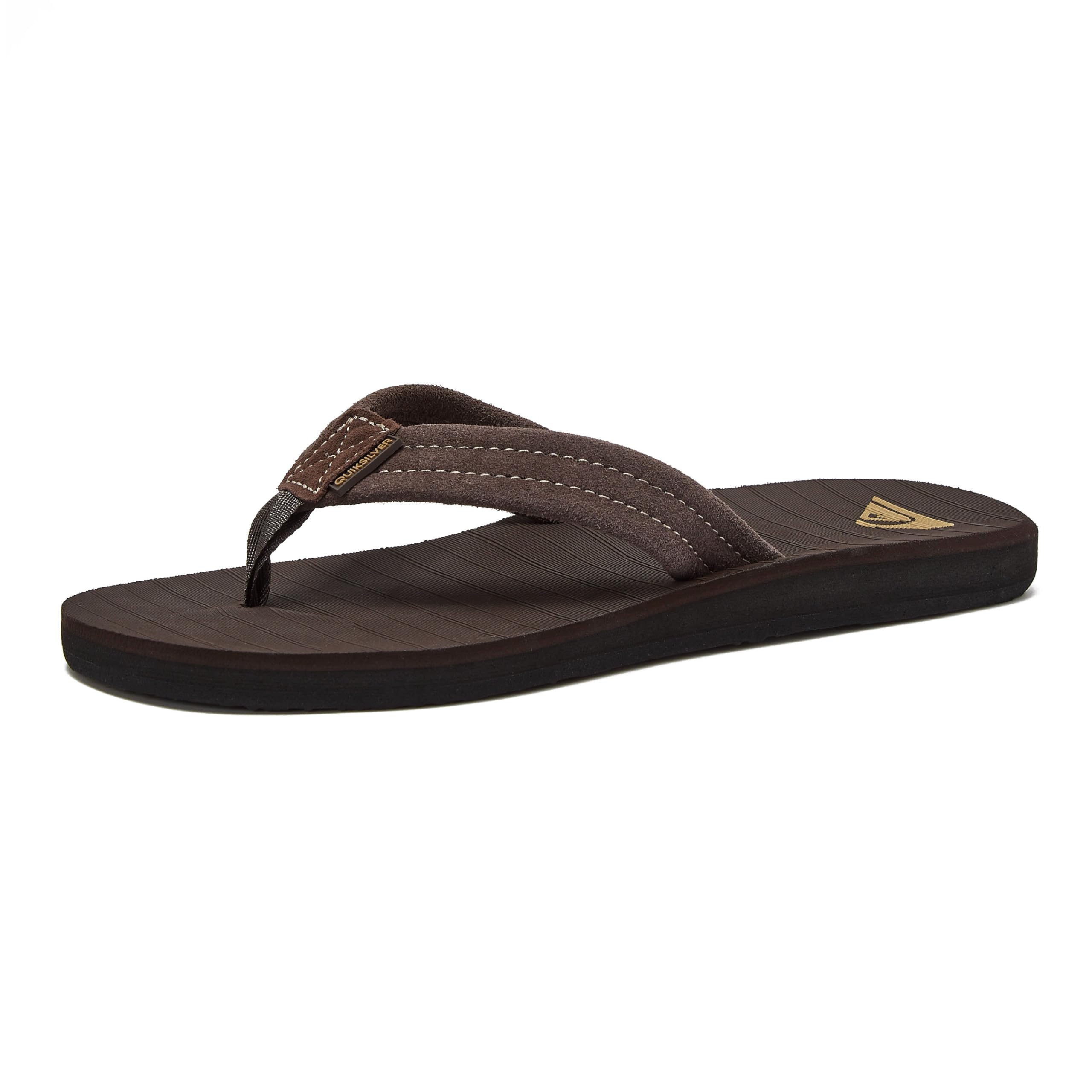 Photo 1 of Quiksilver mens Carver Suede 3 Point Flip Flop Athletic Sandal, Demitasse Solid, 11 US