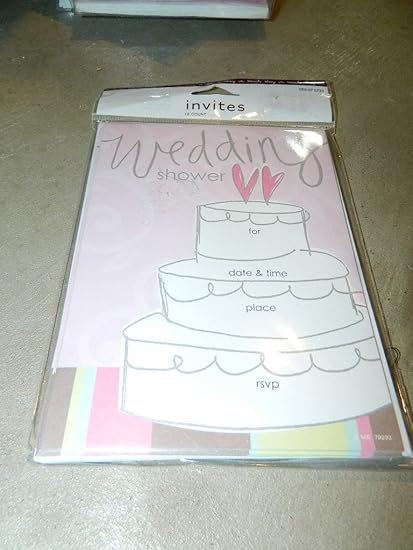 Amazon Com Bridal Wedding Shower Invitations Pink With Wedding