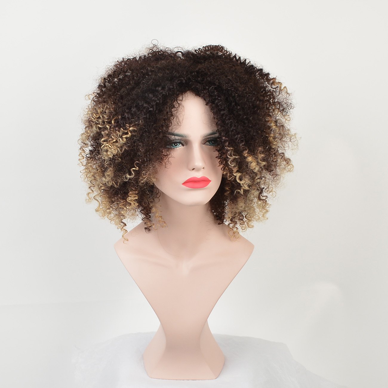 Amazon Com Wjsj Natural Afro Curly Wigs For Black And White Women