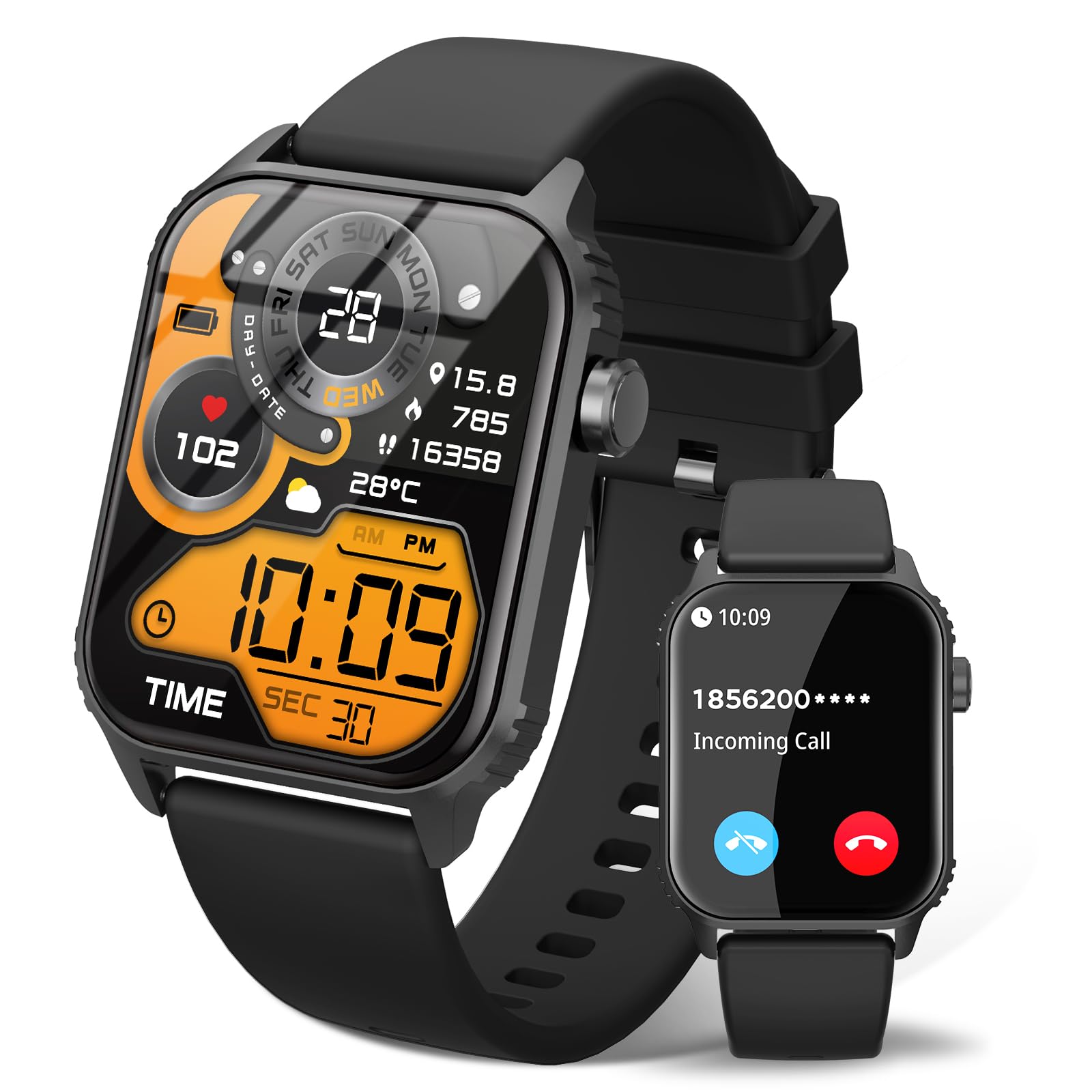 Photo 1 of DIVOAZBVO Smart Watch for Men, 120+ Sports Modes Smartwatch with 1.83" HD Touchsreen, Sleep Monitor, IP67 Waterproof, Bluetooth Call & Music Control Fitness Watch for iPhone/Android Black