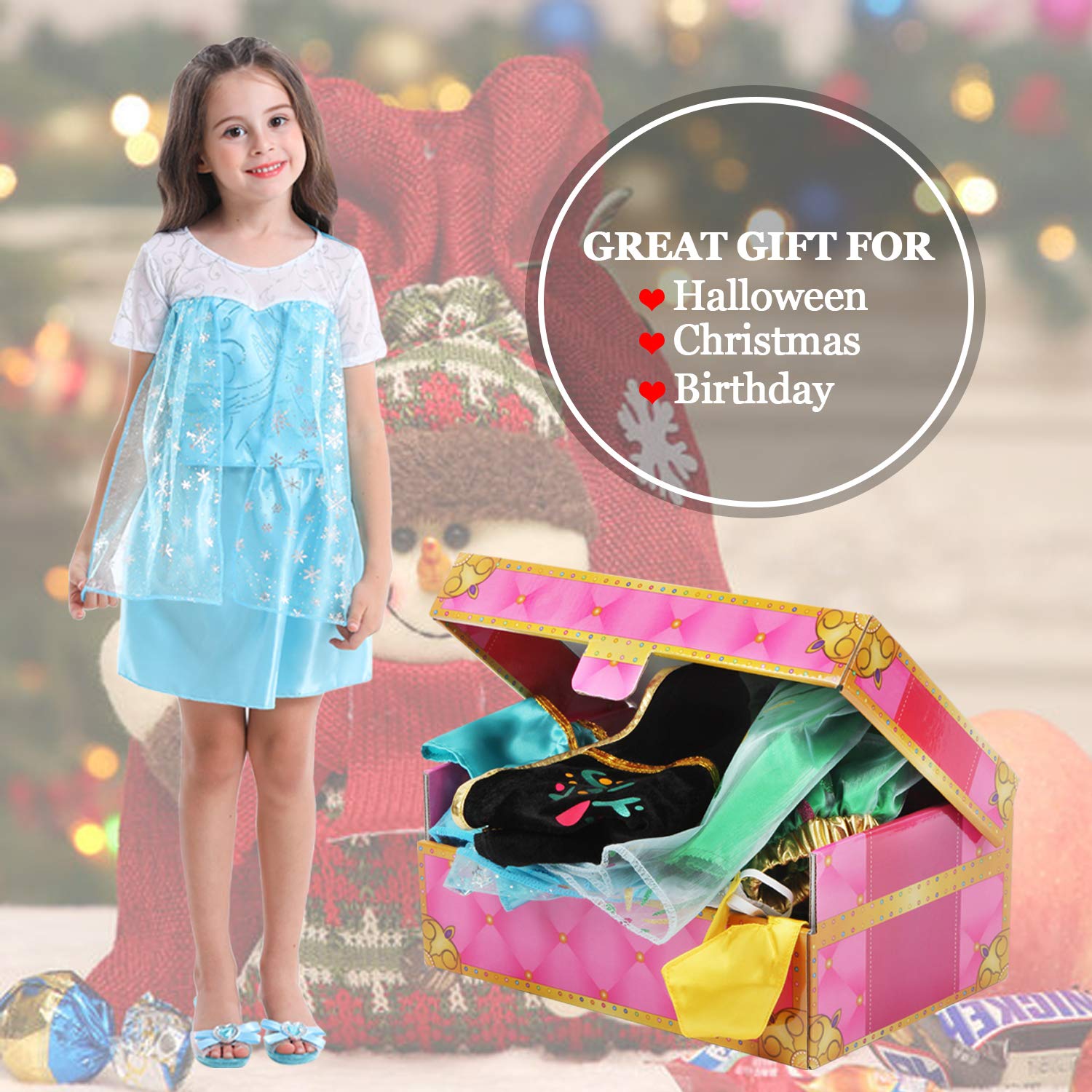 open lace back dress Disney Princess Dress Up Trunk (21 Pieces): Gift Idea For main image 0