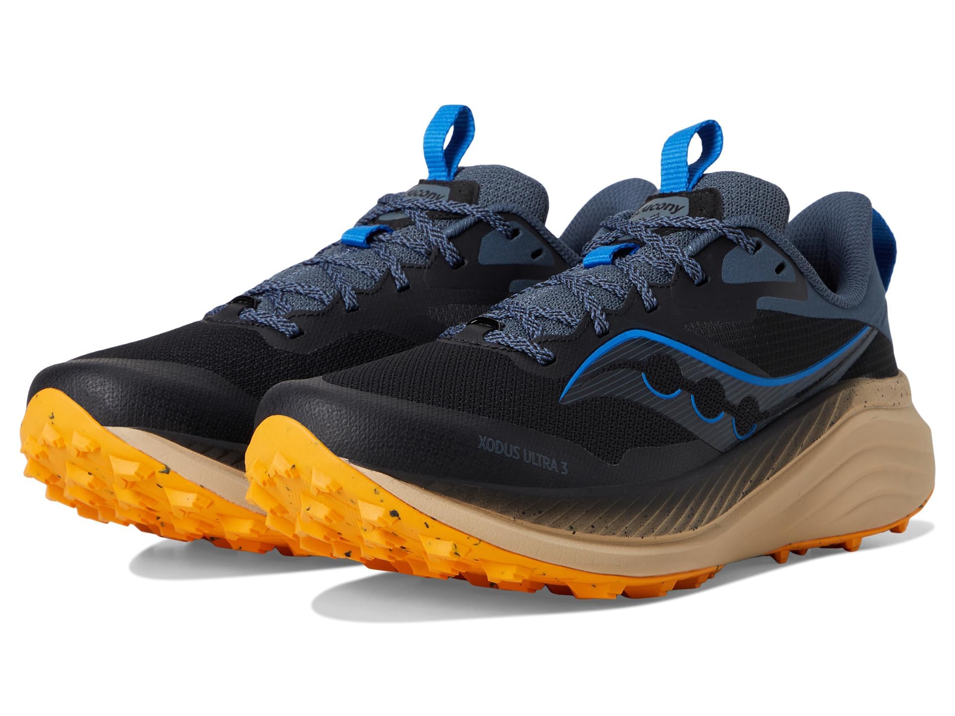 Photo 1 of (missing shoe insoles) Saucony Men's Xodus Ultra 3 Sneaker, Black/Dusk, 14