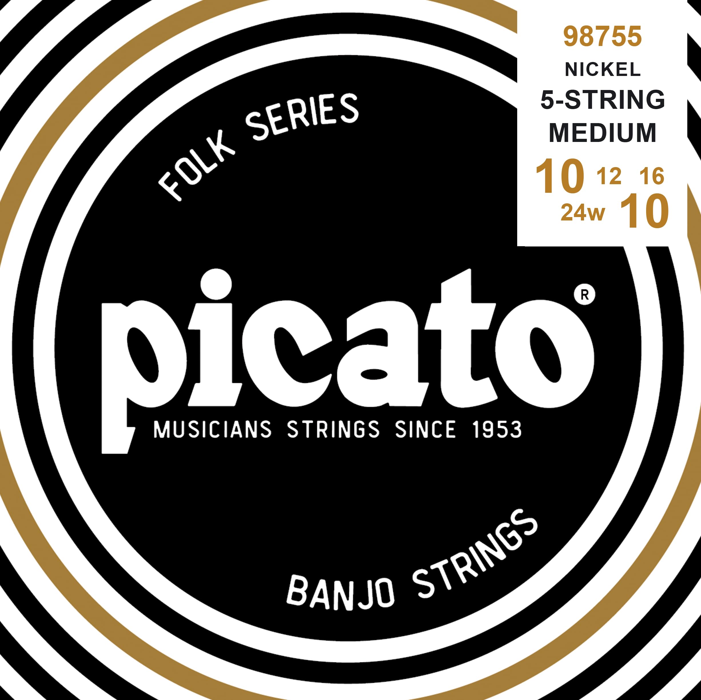 Picato 98755 Nickel 5-String Banjo Loop End, Set of 5 Pieces