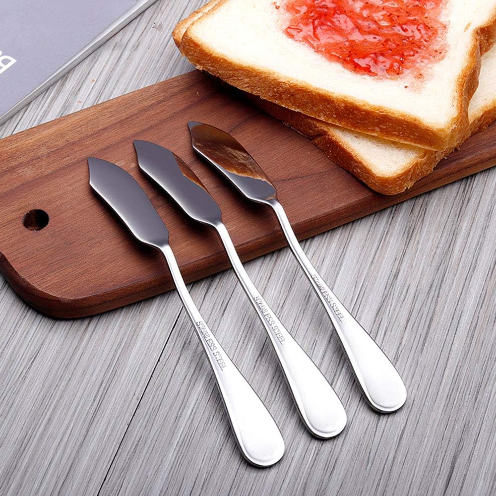 Butter Knife, Cheese Knife, Dover Sole Breakfast Kippers , AOOSY Cute Mini 5.91 inches Stainless Steel Kitchen Knives for Butter Sandwiches Cheese Breakfast,Packs Of 6: Kitchen & Dining