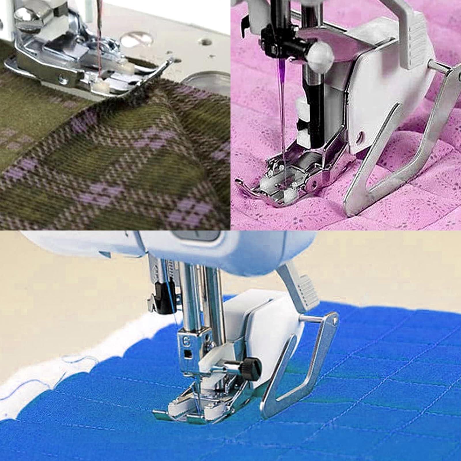 Even Feed Walking Presser Foot with Adjustable Quilt Guide for Low Shank Singer, Brother, Janome, Juki, Babylock, Elna, Kenmore, White, Necchi, Simplicity, and More Sewing Machines #10449W