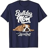 Funny English Bulldog Apparel Bulldog Mom Life is Ruff T-Shirt Small