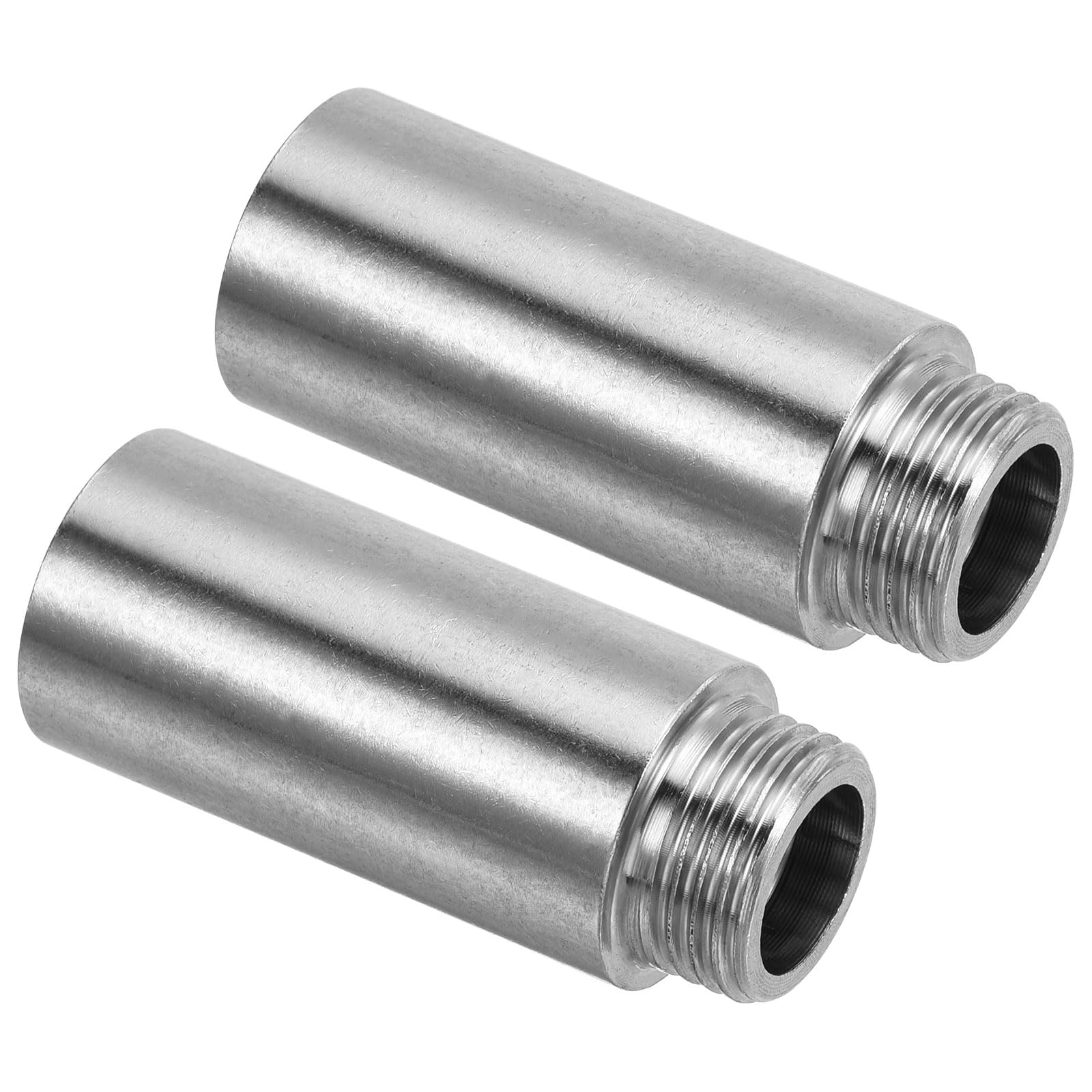 PATIKIL Shower Head Extension Arm, 2 Pack Stainless Steel G1/2 Male to Female Thread 50mm Length Pipe Fitting Shower Head Extender