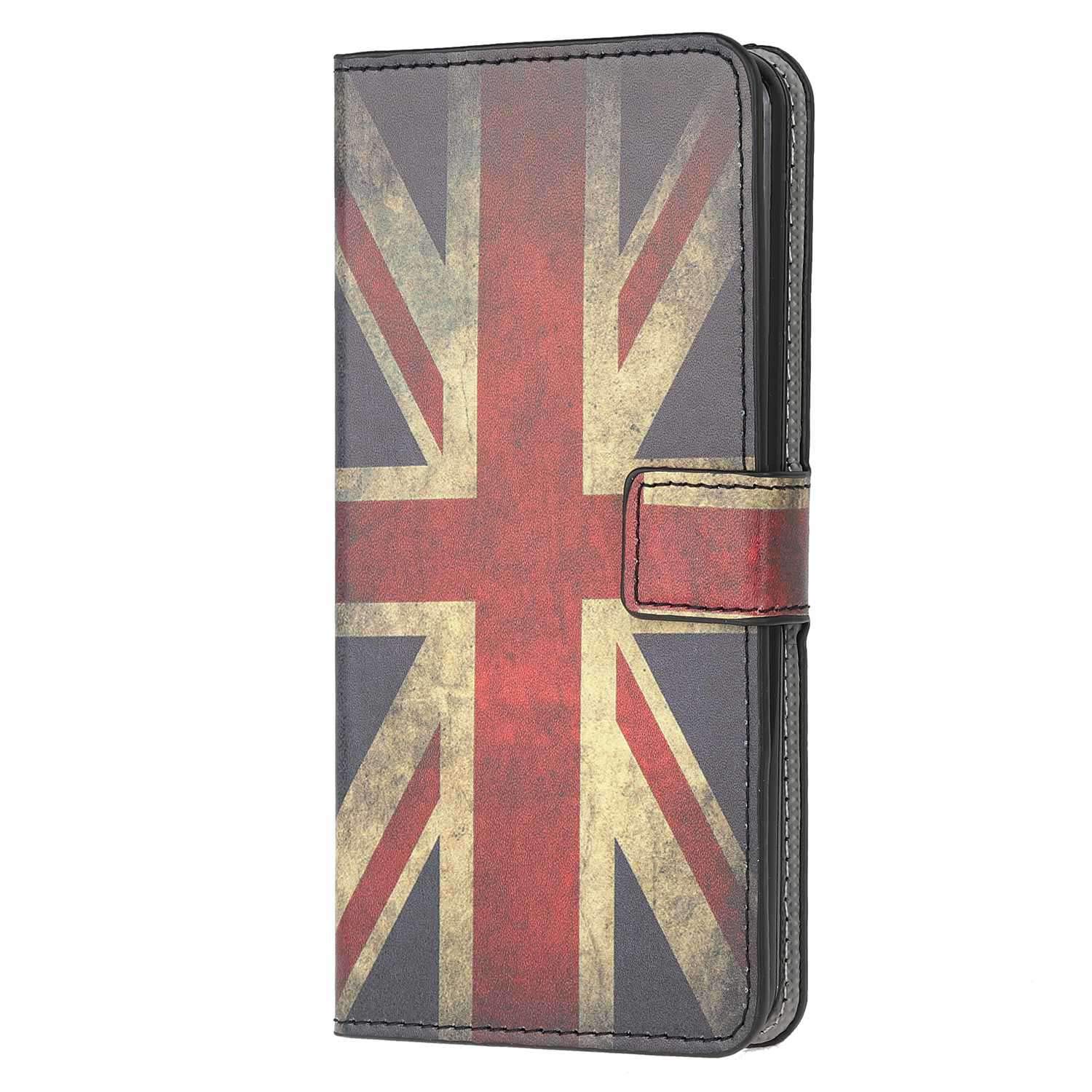 Draamovl Nokia 1.4 Case Cover,Leather Protective Flip Wallet Card Slots Bumper with Painted Magnetic Clasp Kickstand Cover for Nokia 1.4 Phone Case,UK