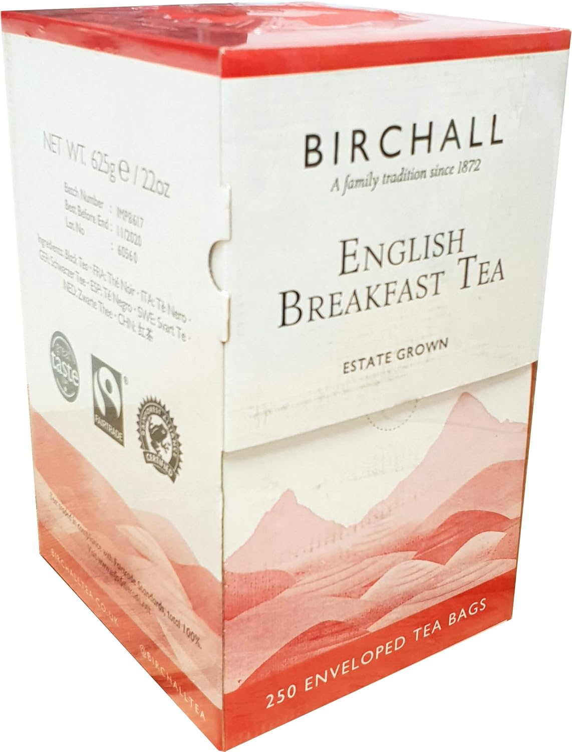 Birchall English Breakfast Tea Estate Grown 250 Enveloped Tea Bags Amazon.co.uk Grocery