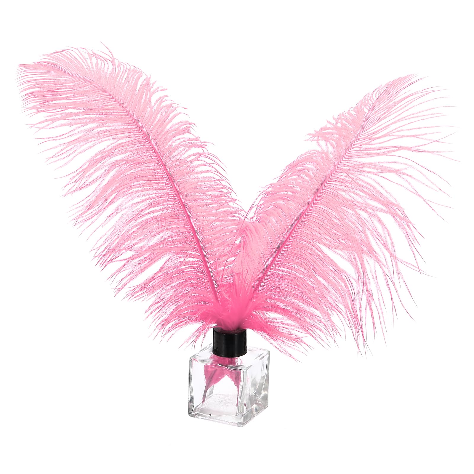 PATIKIL 30 Pcs Natural Ostrich Feathers Bulk 10-12 Inch/ 25-30 cm Large Ostrich Feathers for Crafts Home Decoration Wedding Party Vase Decor (Pink)