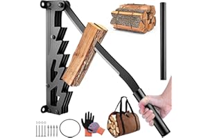 Meyoppm 2025 New Wall Mounted Kindling Splitter, Metal Manual Fire Wood Kindling Splitter with Extended Handle, Portable Log Splitter for Indoor and Outdor Use