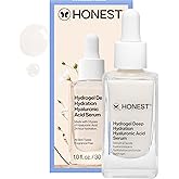 Honest Beauty Hydrogel Deep Hydration Hyaluronic Acid Serum, Moisturizes Plumps, Hypoallergenic, Fragrance-Free, Vegan, Gentle for Sensitive Skin, 1 fl oz