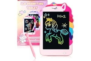 Unicorn Toys LCD Writing Tablet for Girls Kids,Colorful Toddler Drawing Tablet for Educational Baby Girl, Doodle Board Pad To