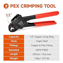 iCrimp IWS-1807CE PEX Crimping Tool Kit c/w Angle