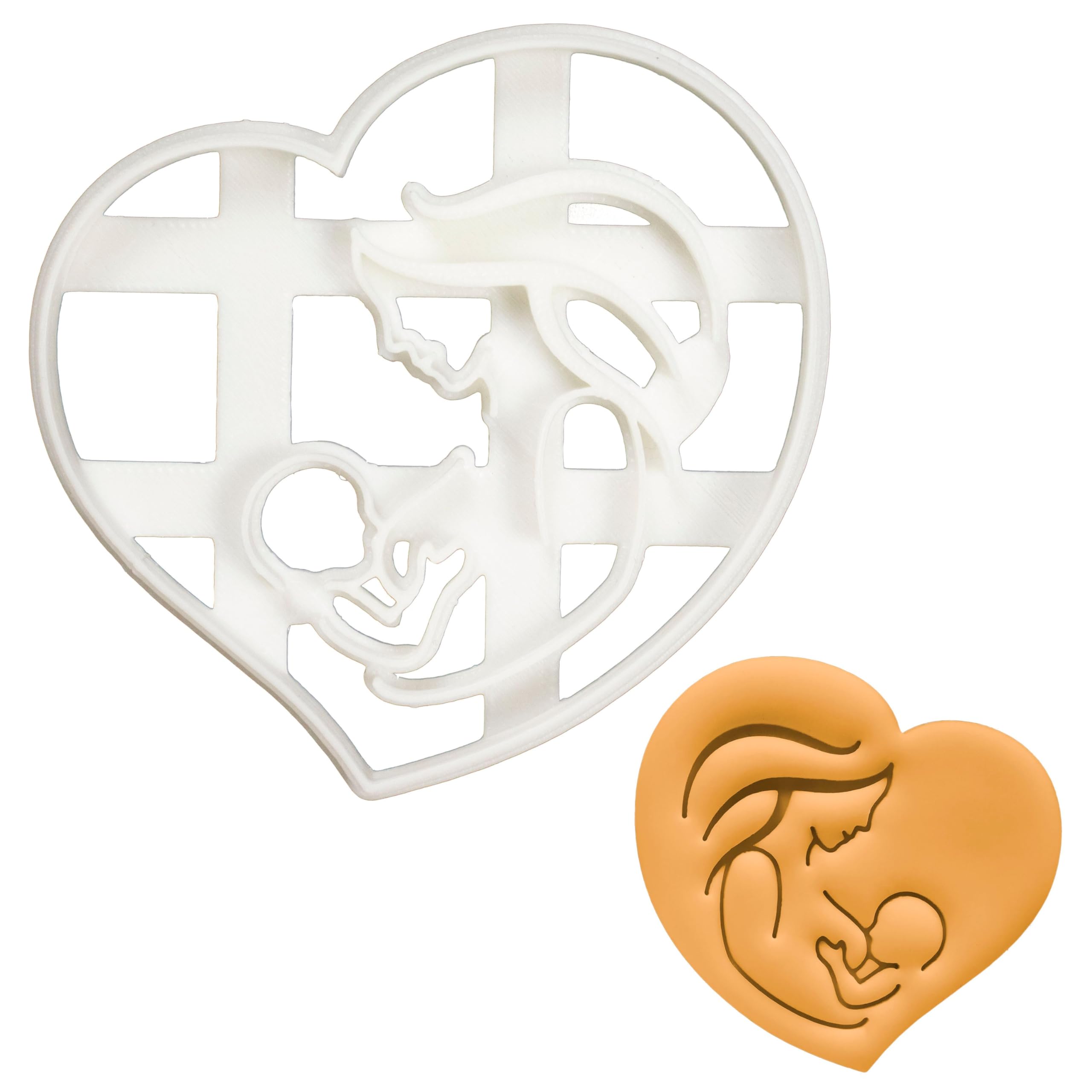 BAKERLOGY Breastfeeding Cookie Cutter - Detailed Biscuit Cutter Design for Baking and Crafts, Ideal on Fondant, Dough, Clay