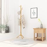 YMYNY Wooden Coat Rack Stand 8 Hooks Hall Tree Adjustable 40x181cm view 2