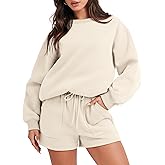ANRABESS Women 2 Piece Outfits Sweat Shorts Sets 2026 Oversized Casual Lounge Matching Set Sweatsuit Tracksuit Fall Clothes