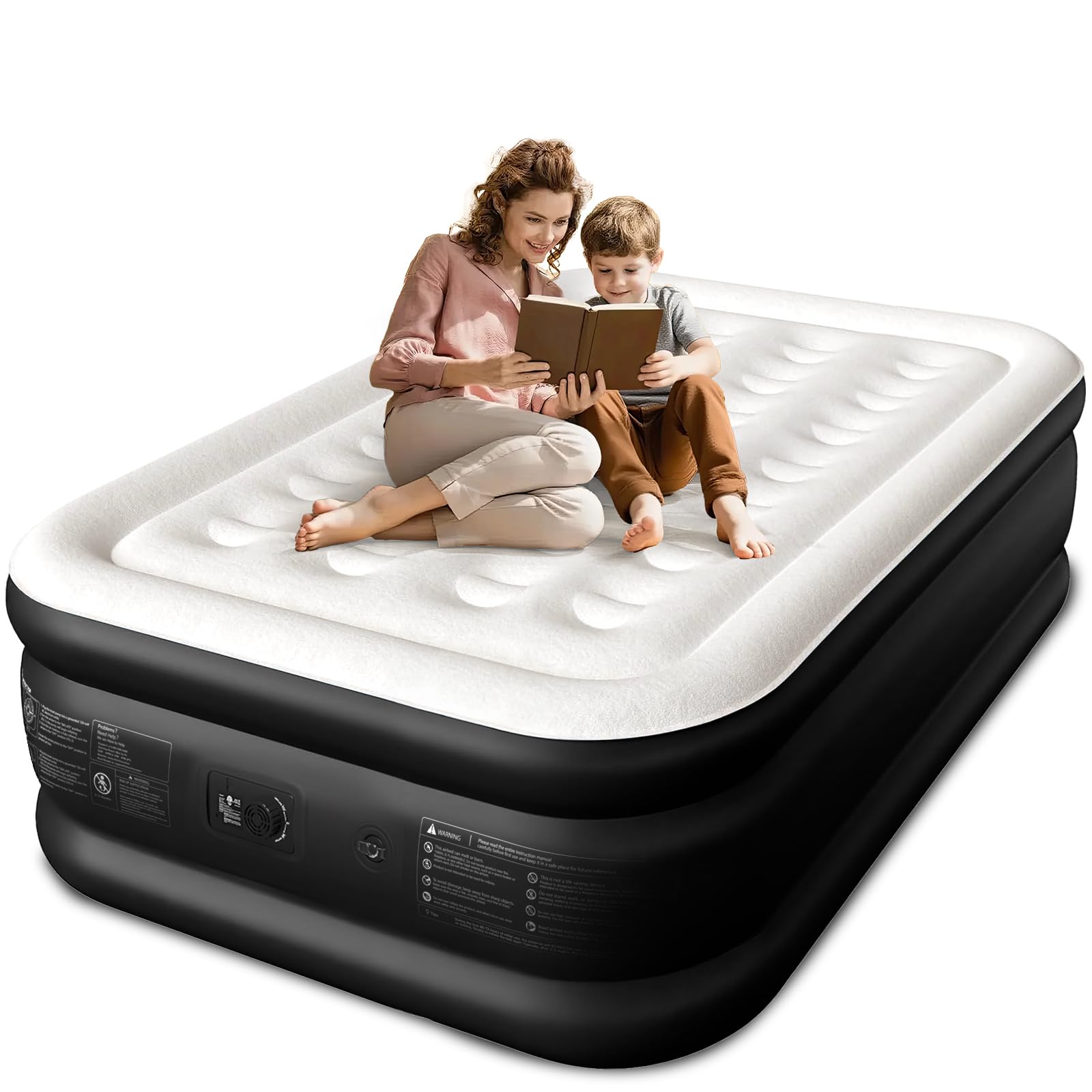 Photo 1 of CHERIMOR Full Size Air Mattress with Built-in Pump, 18" Raised Comfort, 48Hr Leak-Proof Test, Upgraded Honeycomb Pillar Design, Supports 600 lbs, 2.5-Min Inflation for Home Guest Room Camping