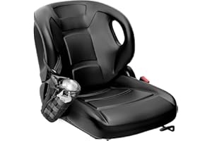 STURDON Universal Forklift Seat, Tractor Seat with 70-115° Adjustable Back, Micro Switch, Safety Belt, Suspension Bag, Fits Toyota Forklift, Zero Turn Mower, Lawn Mower, Skid Loader, Telehandler, Dozer, UTV