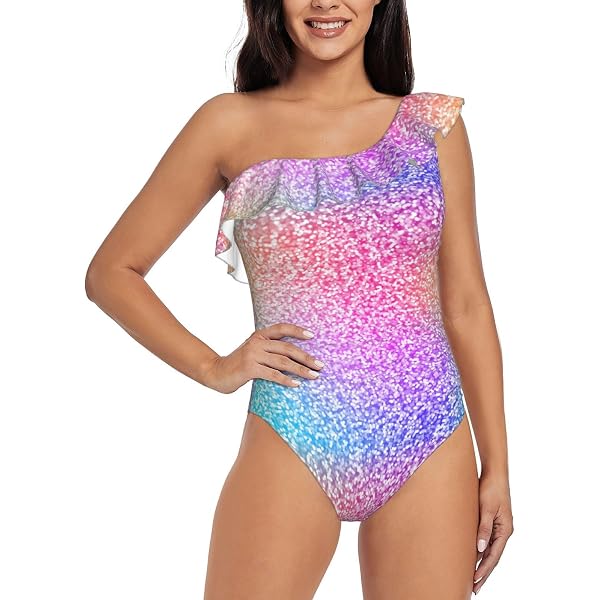 SwimSolutions Beaded One-Piece Swimsuit - Black, Tummy Control, Soft Cups, Size 16