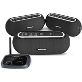 Venucast Harmony A2 &ndash; Wireless Auracast Speaker System for Background Audio | Multi-Room Sync, Expandable, Easy Pairing, One-Button Control, Bluetooth/Optical/AUX for Stores &amp; Venues
