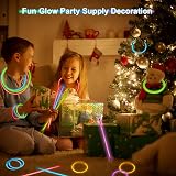 DELEE Glow Sticks 100 Pack Neon Party Bulk with Connectors 8 inch view 2