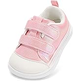 noorkiz Toddler Wide Toe Box Barefoot Shoes Glitter Girls Sneakers Fashion Zero Drop Kids First Walking Shoes for School Daycare Preschool Outdoor Indoor Activities