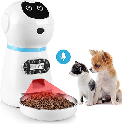 Pedy Distributeur Croquettes Chat Automatique 3 5 L Distributeur De Nourriture Avec Enregistrement Vocal Lcd Ecran 4 Repas Pour Chats Et Chiens Batterie Ou Secteur D Alimentation Amazon Fr Animalerie
