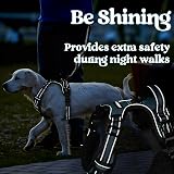 rabbitgoo Dog Harness Large No Pull Front Back Leash Clips Reflective Dark Green view 9