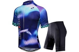 sponeed Cycling Jersey Short Sleeve Suits Men Bike Clothing Road Bicycle Shorts Padded Outfits