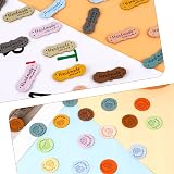 Mozeat Lens 80Pcs Handmade PU Leather Labels for Crafts & DIY Projects view 4