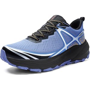HOTBEAR Men's Wide Trail Running Shoes 2E Lightweight Cushioned, Non Slip Outdoor Hiking Sneakers with Arch Support Wide Widt