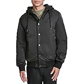 Champion Men's Hooded Varsity Bomber Jacket With Quilted Lining