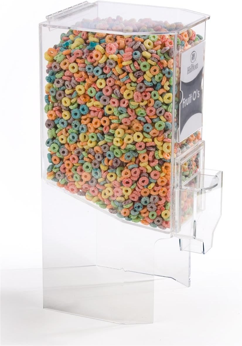 Clear Acrylic Dry Food Dispenser, 3-1/2 Gallon with Gravity Fed Mechanism -