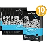 BeauKON Korean Daily Bubbling Facial Sheet Mask, Black Charcoal O2, Pore Purifying & Moisturizing, Made Without Synthetic Fra