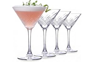the mask el turko Vintage Martini Glasses Set of 4, Cocktail, Martini, Margarita, Glasses, Coupe Glasses with Long Stem (Time