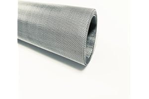 AWIORETON 30 Mesh 304 Stainless Steel Wire Mesh, 2Pcs 12"x40" (30 * 100cm) Woven Wire Mesh Screen Sturdy Mesh Sheets for Window Screen,Filter Mesh, Air Vent, DIY Projects, Cage, Garden, Roof Project