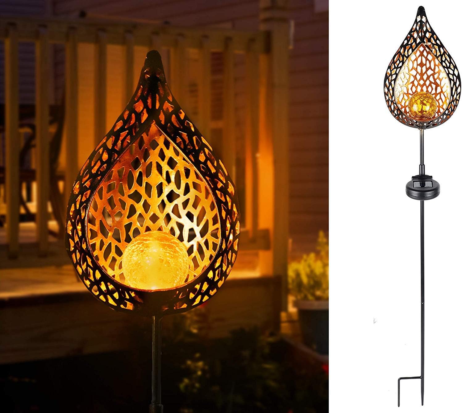 INVURA Garden Solar Lights Outdoor, Decorative Pathway Light for Lawn, Yard, Patio, Waterproof and Fast-Charging Panel
