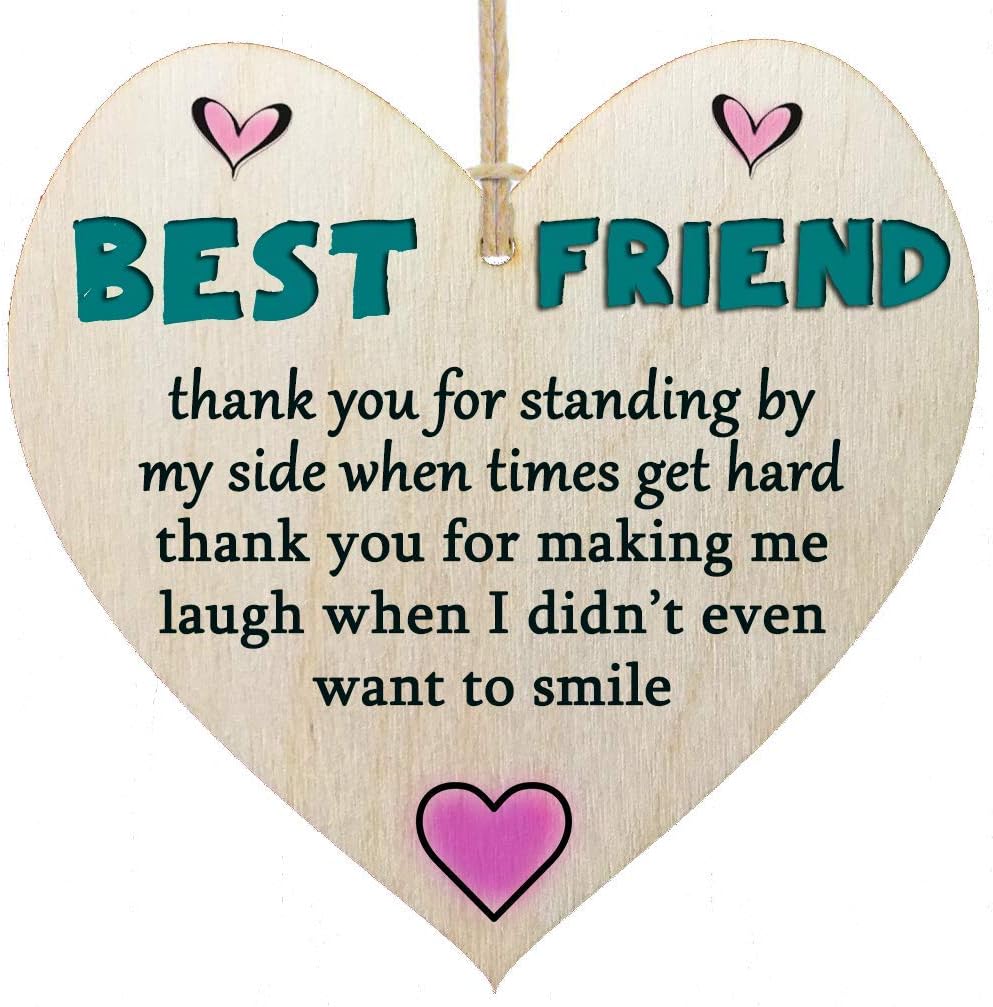 HandMadeSurprises Friendship Thank You For Standing By - GIFT Sign - Friendship Wooden Wall Hanging Plaque Sign