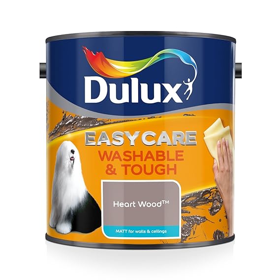 Dulux Easycare Washable & Tough Matt Emulsion Paint For Walls And Ceilings Heart Wood 2.5L Dulux Easycare Washable & Tough Matt Emulsion Paint For Walls And Ceilings Heart Wood 2.5L