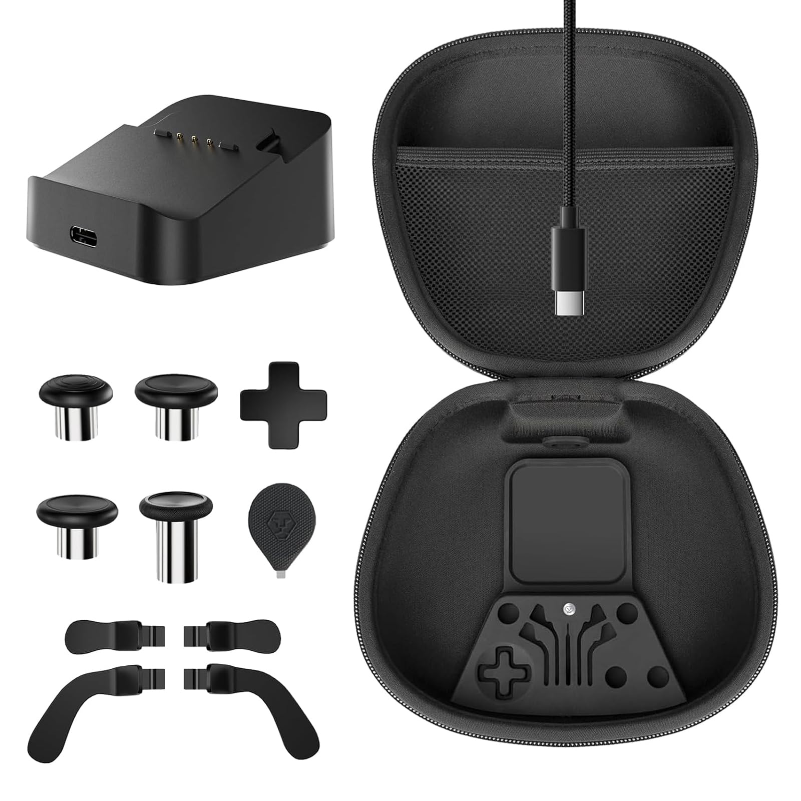 OLCLSS Metal Thumbsticks for Xbox Elite Controller Series 2, Xbox Elite Controller Series 2 Accessories Components Metal Mod 4 Swap Magnetic Joystick, 4 Paddles, 1 Standard D-Pads