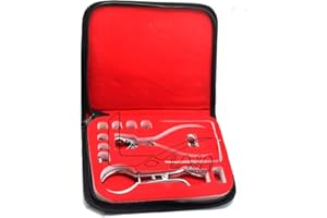 Laja Imports 12 Pieces Rubber Dam Starter Kit with Ainsworth Frame Clamps Dental Ins Dn-2207 for Educational Use