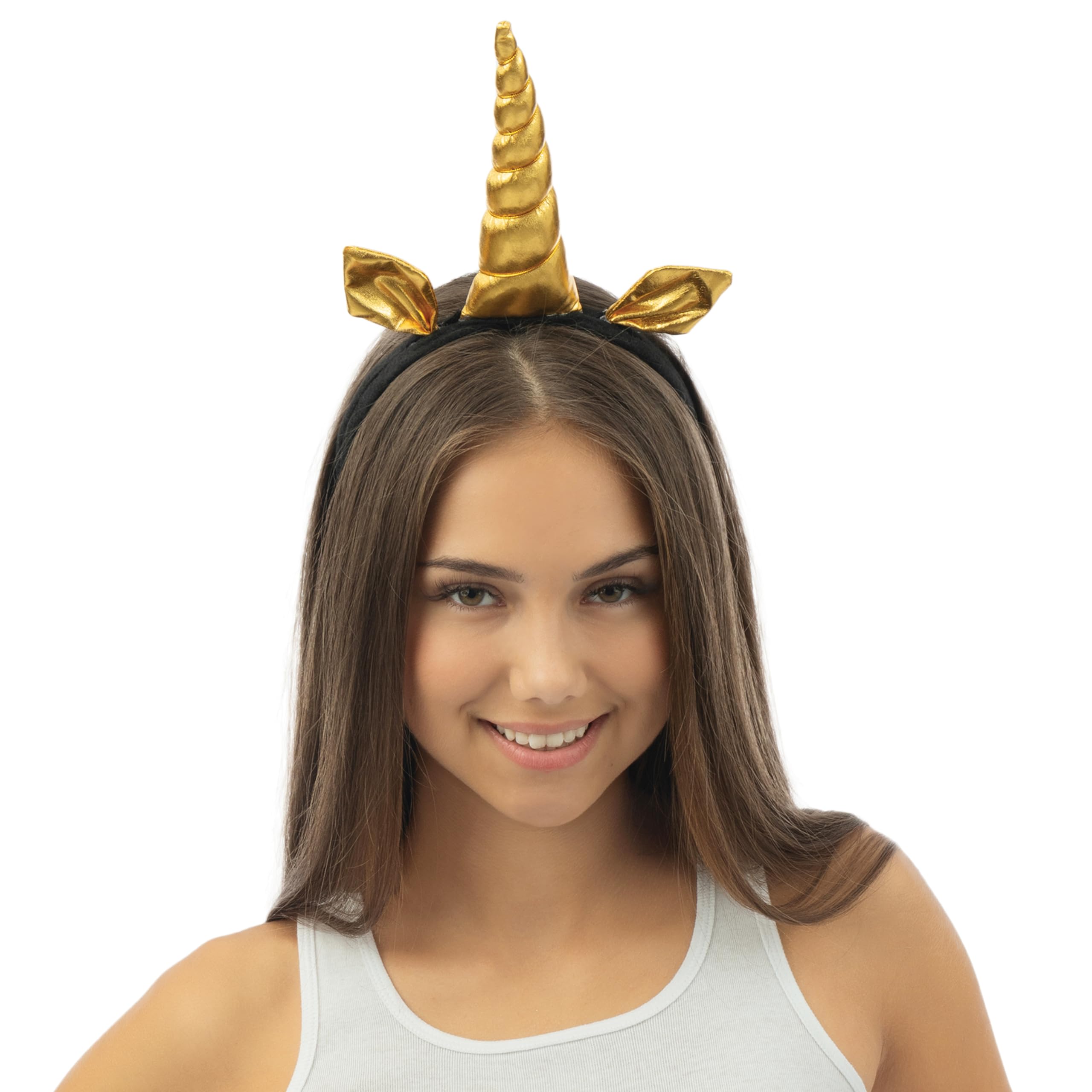 P'tit Clown 82203 Unicorn Headband Gold and Black One Size