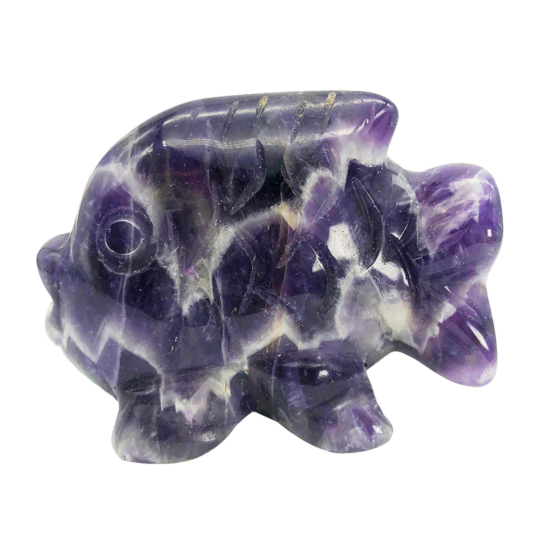 Dancing Fish Statue favoramulet 2 Inches Amethyst Stone Dancing Fish Statue, Hand Carved ...